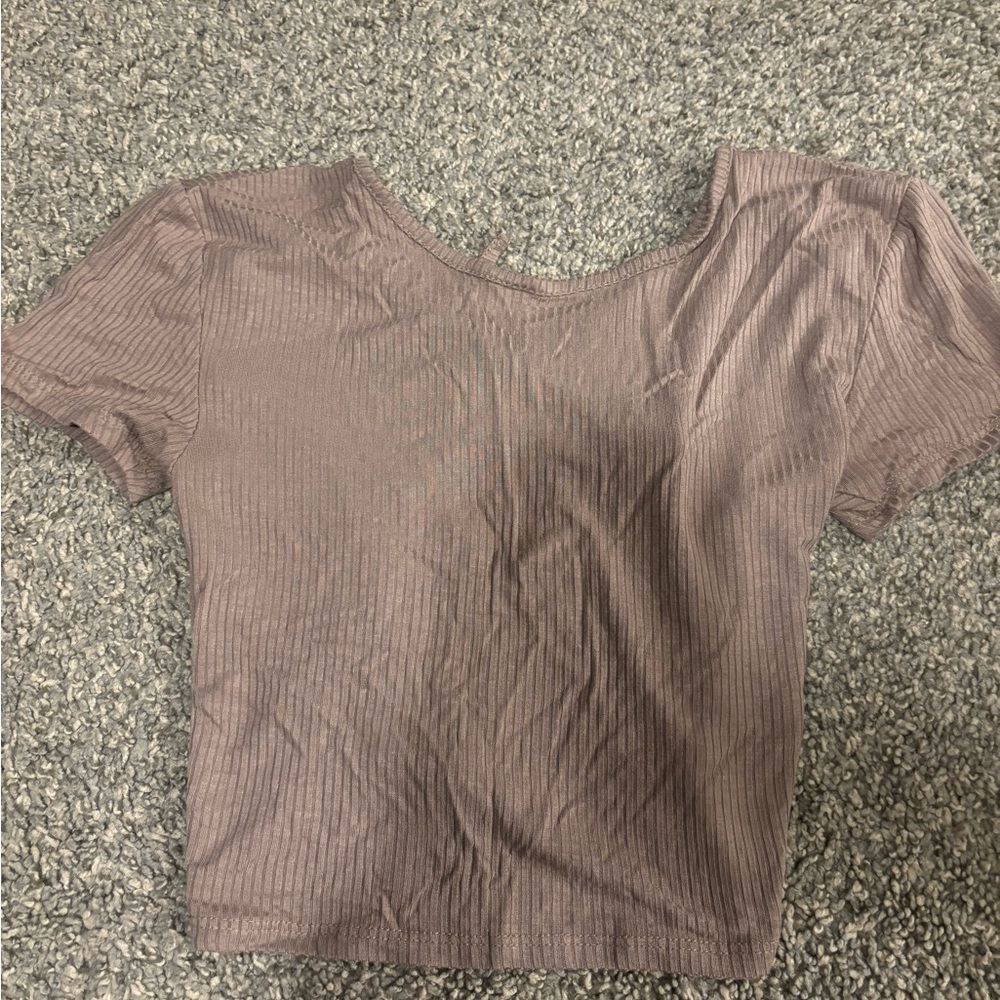 Women's Ribbed Short Sleeve Top
